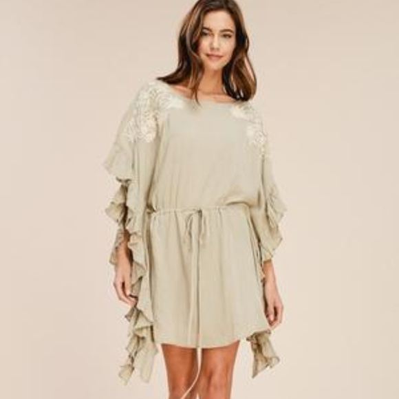 Function & Fringe Dresses & Skirts - EMBROIDERED KIMONO DRESS